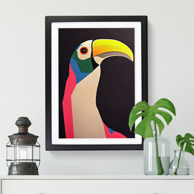 FRM-V0523-2531X Toucan Abstract Vol.9 1 Piece Single Picture Frame Wall Art