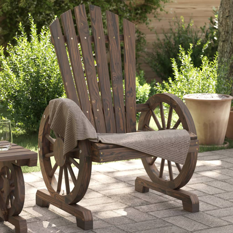 Urgeon Outdoor Adirondack Chair, Dark Brown