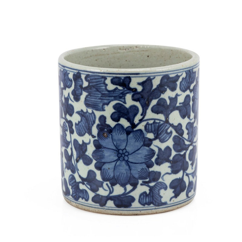 Pot à fleurs en porcelaine Dynasty, H 7 po x l 7 po x P 7 po