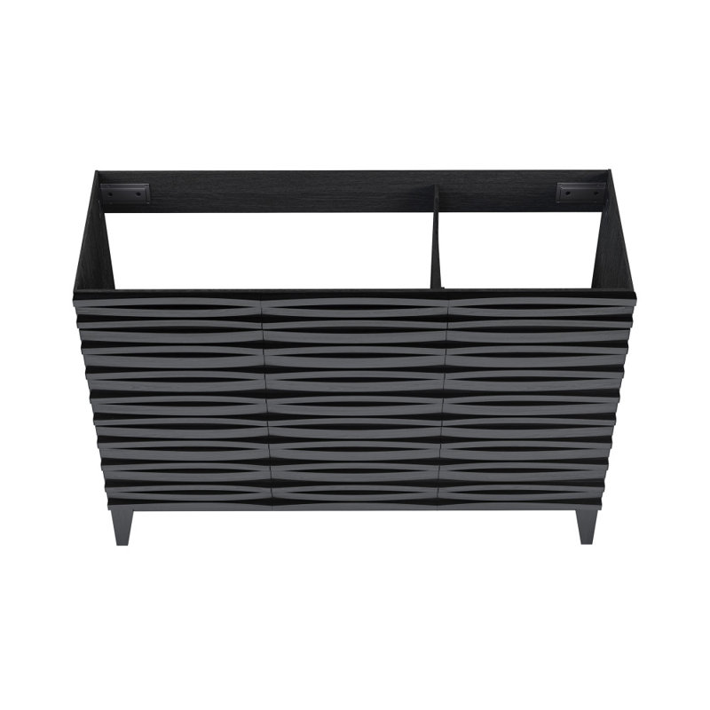 Meuble-lavabo noir 48 po Cascade, Noir