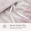 Housse de couette chic à carreaux vichy, fermeture éclair invisible et attaches aux coins, toutes saisons, lavable à la machine, rose-125195147