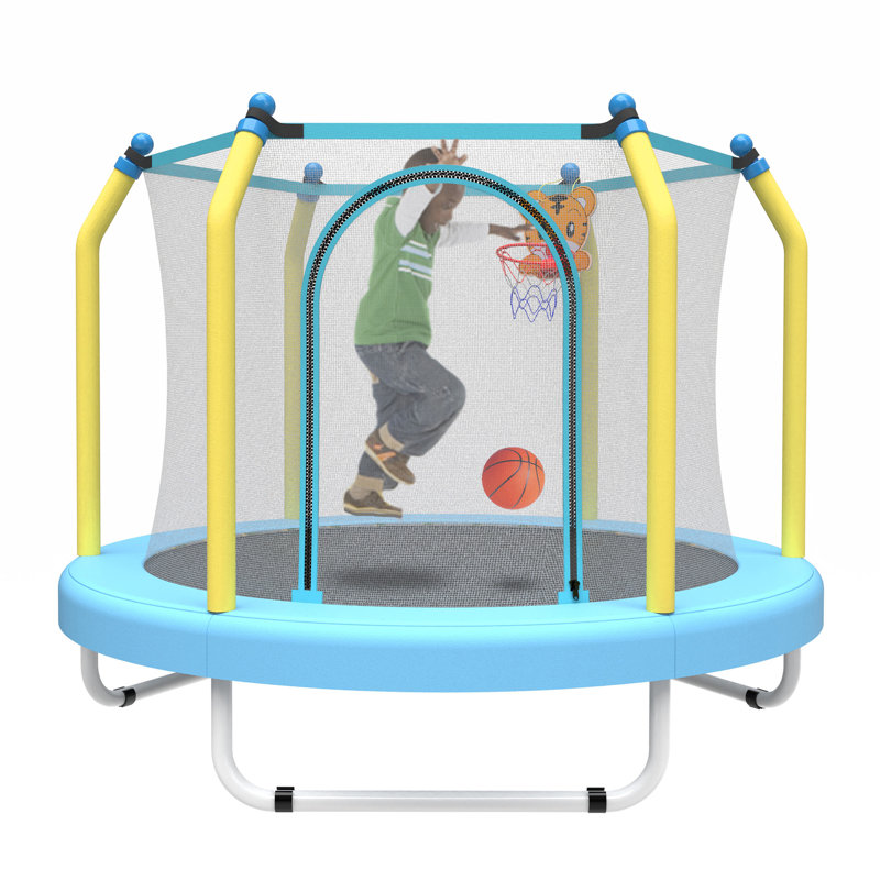 Trampoline de 55 pouces pour enfants avec trampoline intérieur et extérieur pour tout-petit