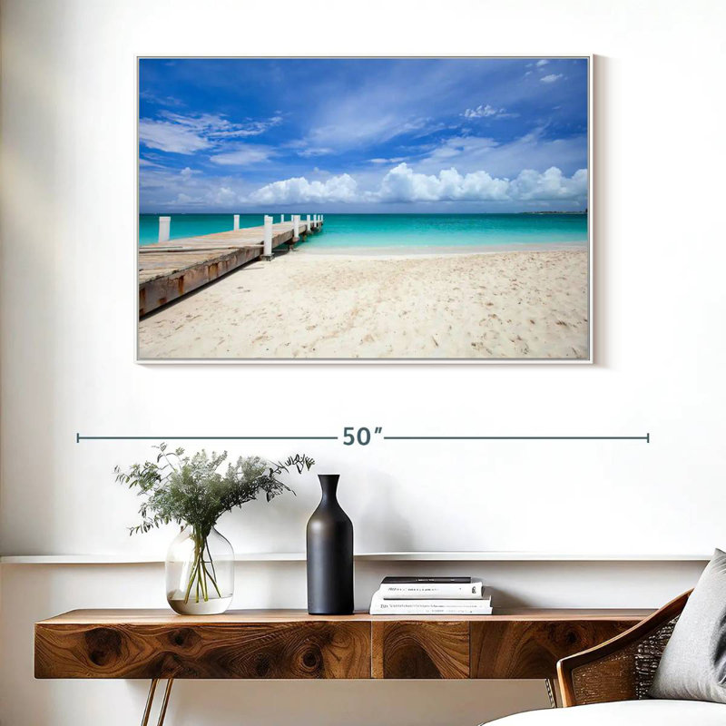 Île Providenciales Macfarlane, Cadre flottant blanc, 40 po x 27 po