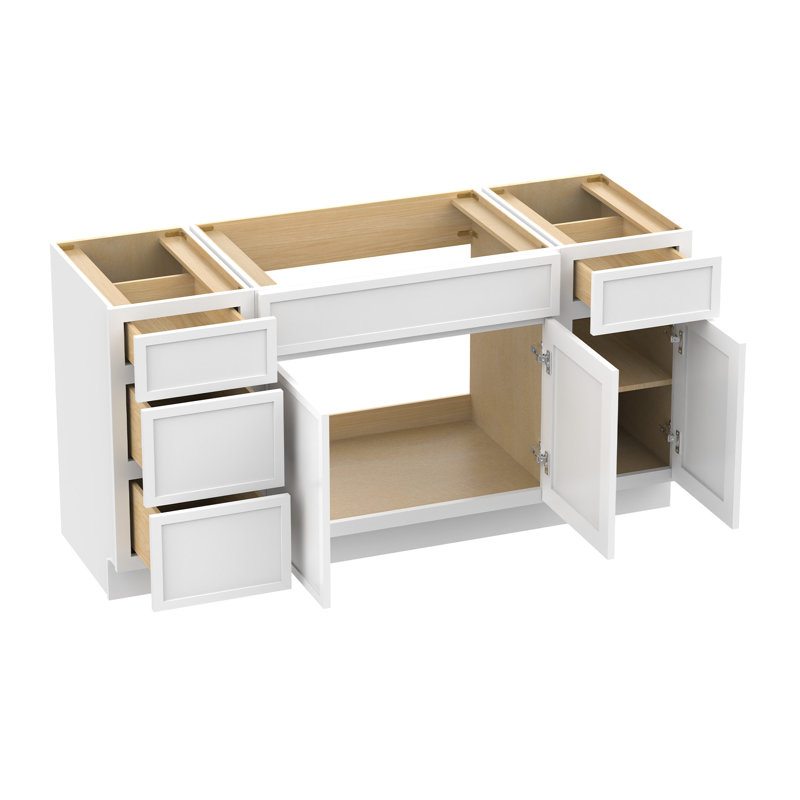 66'' Single Bathroom Vanity Base Only, White