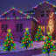Ensemble de 2 décorations de Noël pour sapin de Noël d'extérieur, 8 lumières de sapin de Noël solaires avec 100 lumières DEL de Noël pour l'extérieur