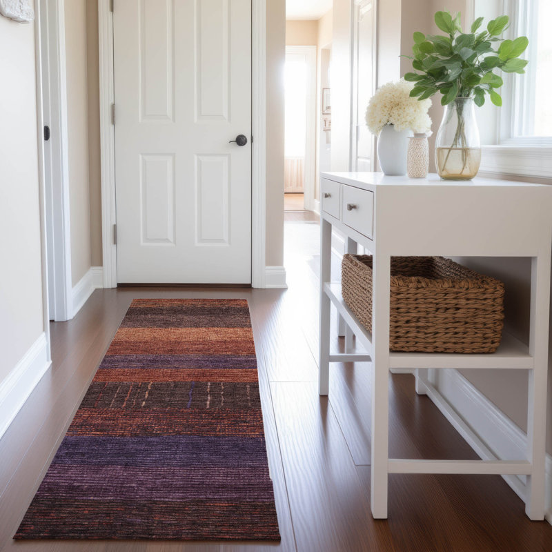Tapis à rayures lavable à la machine Premium AMF1568, Tapis de couloir 2 pi 3 po x 7 pi 6 po