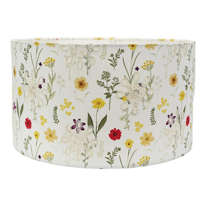 Drum Fabric Lamp Shade ( Slip-On ) in Cream, 20cm H x 35cm W x 35cm D