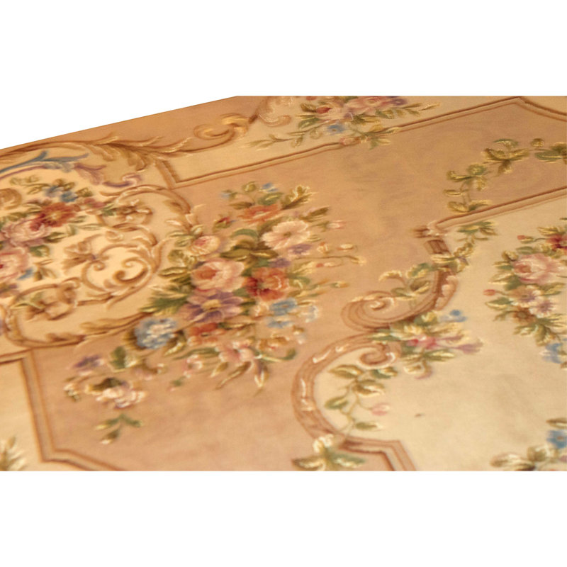 Hand Knotted Area Rug in Beige