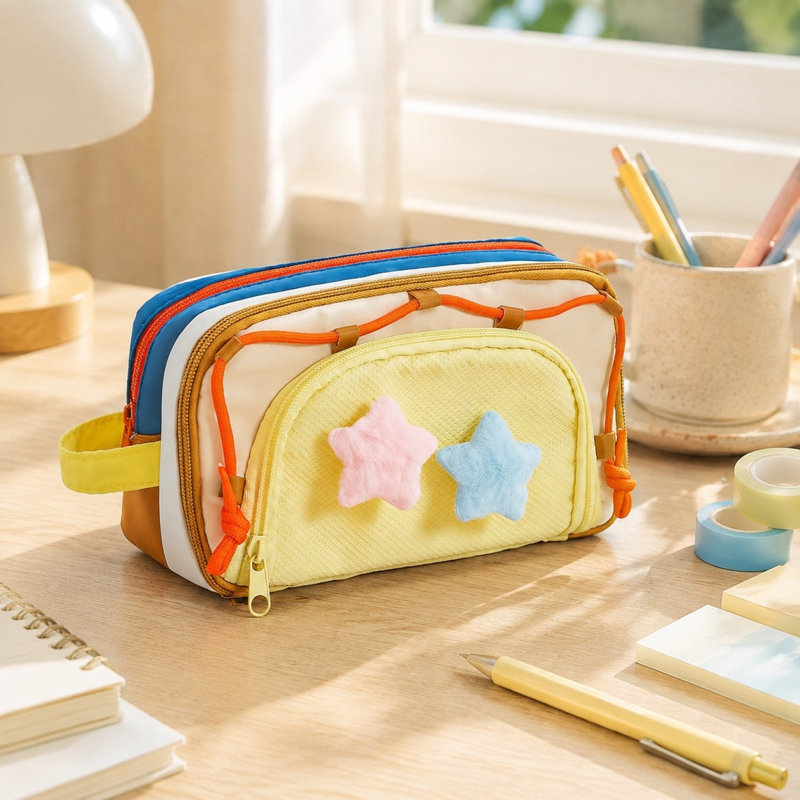 Trousse à crayons Skystar multicompartiments et grande capacité, assortie aux couleurs, avec sac à main multifonctionnel pour fournitures scolaires
