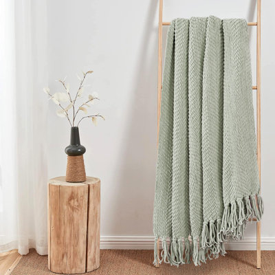 Tweed Knitted Throw Blanket