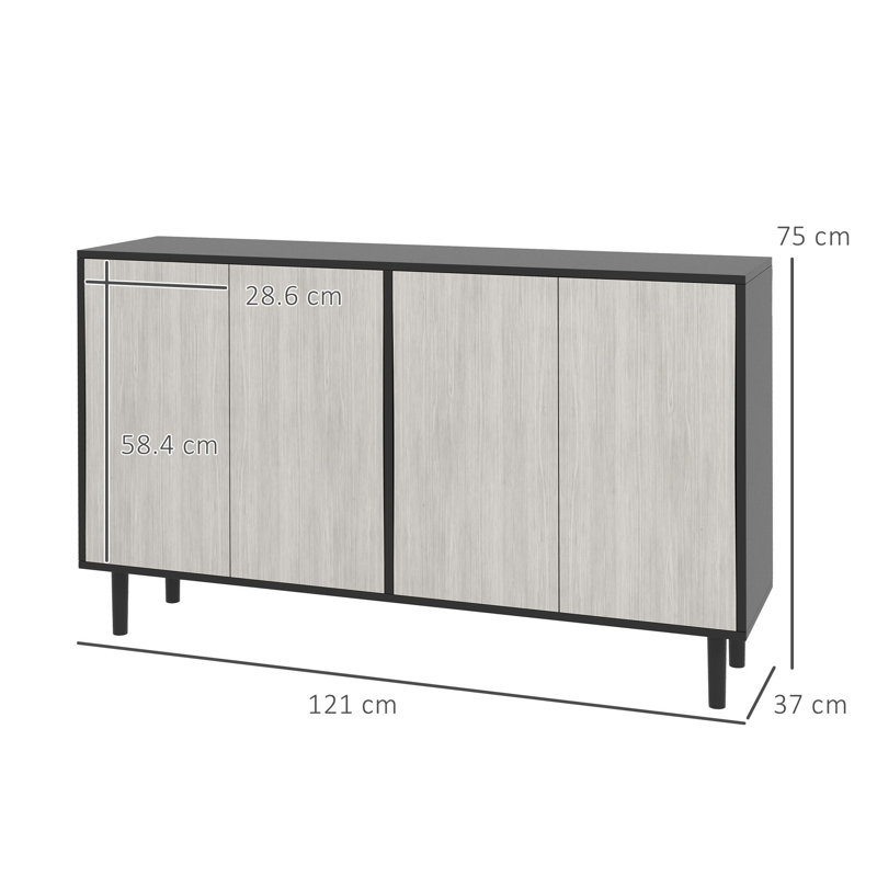 121cm Sideboard, Black