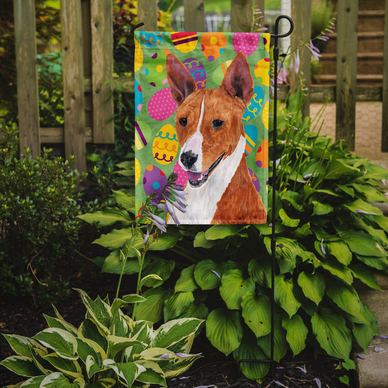 Drapeau de jardin Atara, Basenji (beige et blanc)