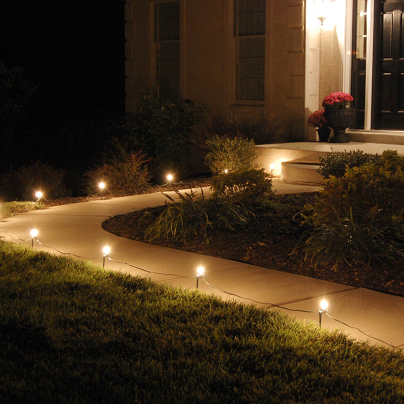 Electric Pathway Lights with 10 Bulbs, Clear