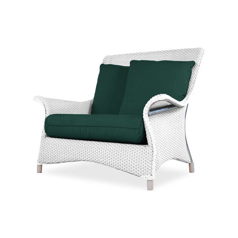 Mandalay Outdoor Lounge Chair, White, Demo Oatmeal