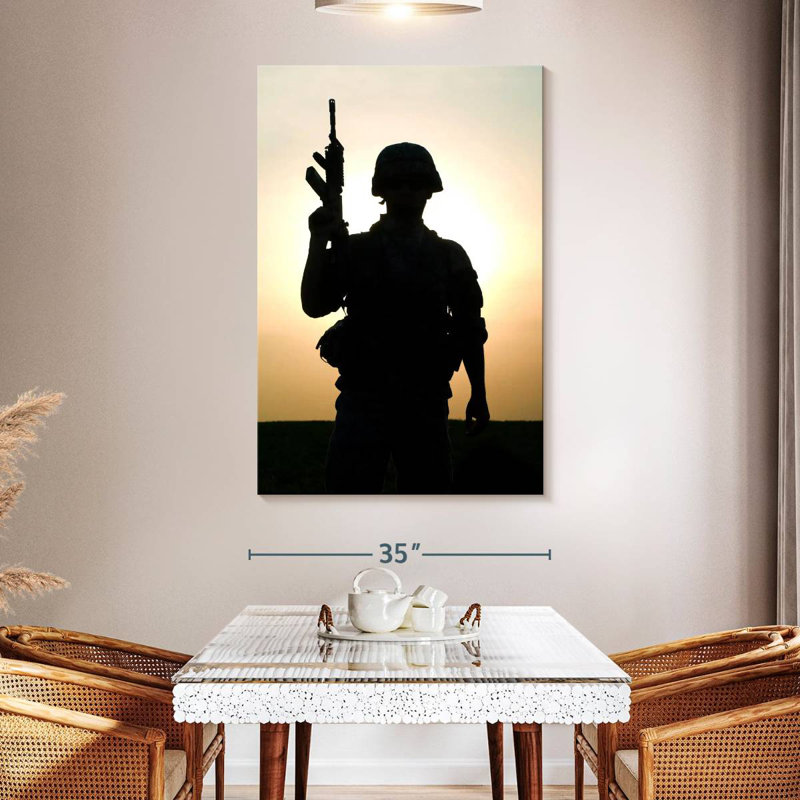 USA Soldier Silhouette, 51" H x 34" W