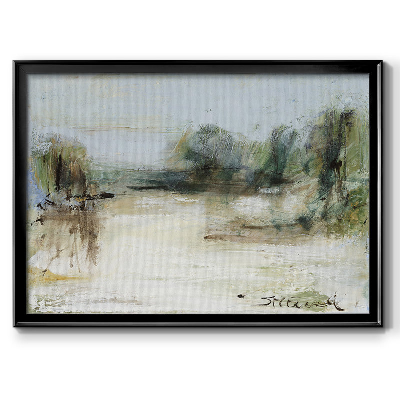 Toile tendue encadrée Wintery Horizon III, Noir, H 26 po x l 38 po x P 1,5 po