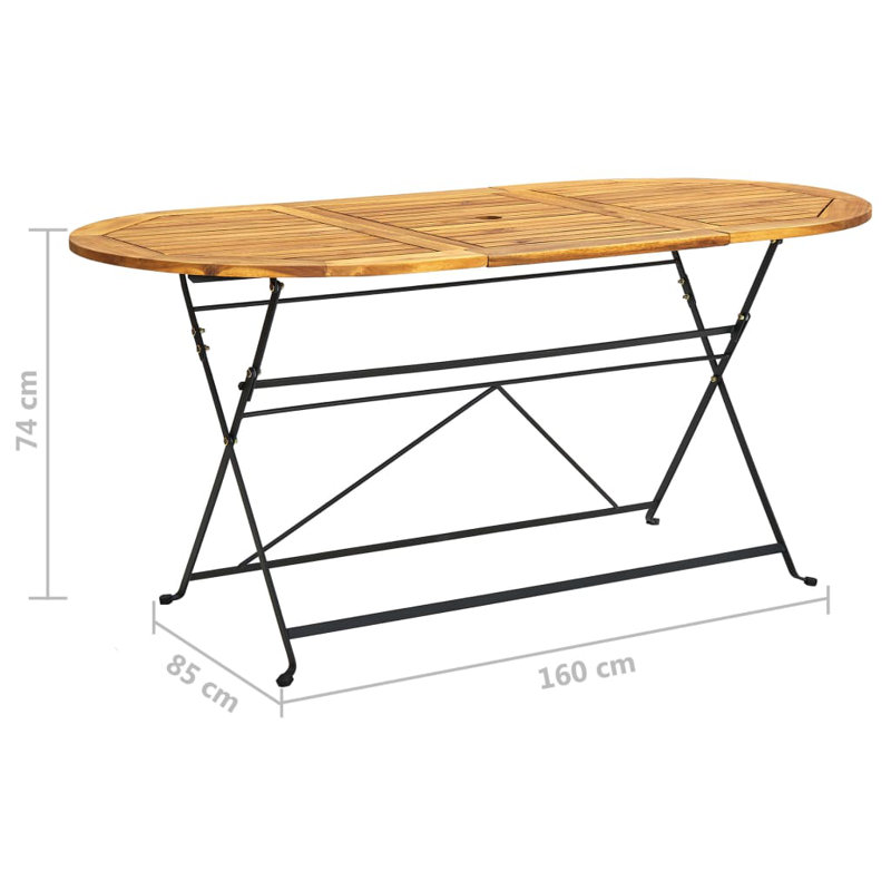 Alketa Oval Dining Set, 8, 63" L x 33.5" W x 29.1" H