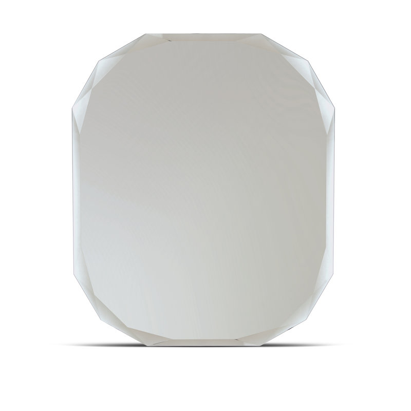 Glass Wall Mirror, White