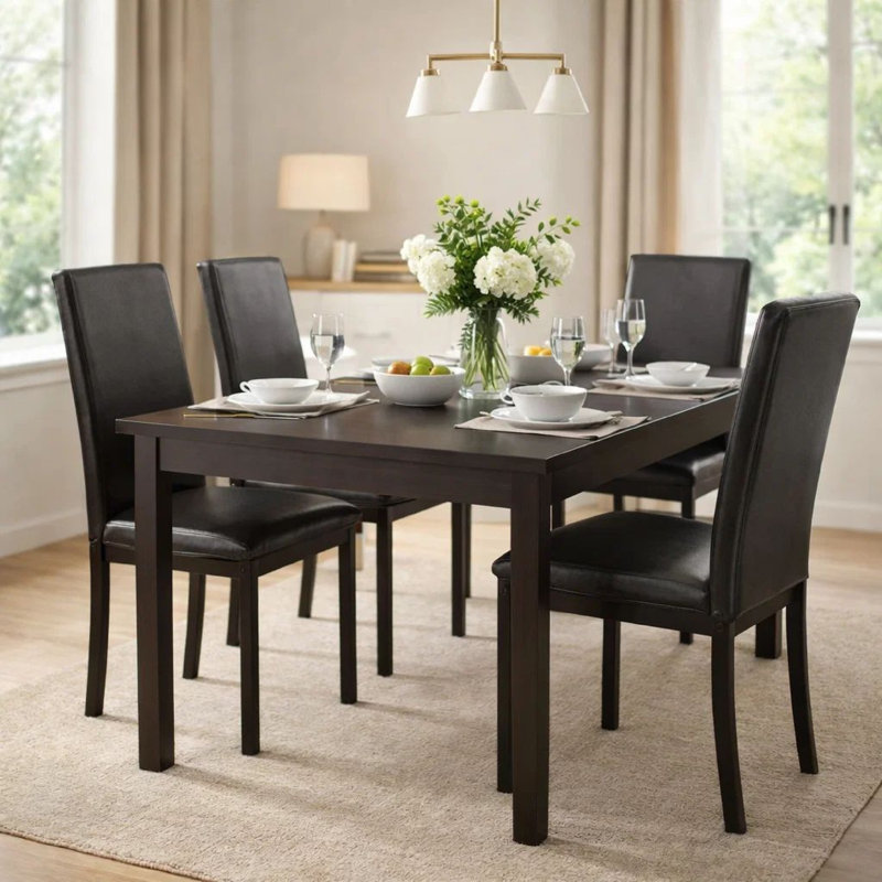 Rikkilee Faux Leather Upholstered Metal Side Chair