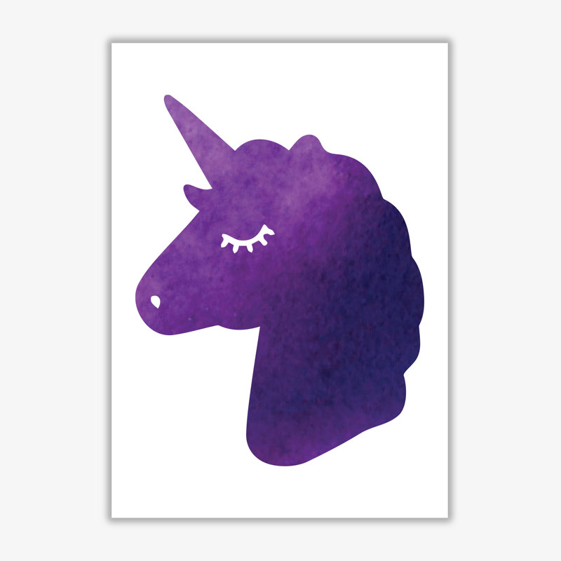 Unicorn Silhouette - Painting, 42 cm H x 30 cm W x 1 cm D, No Frame