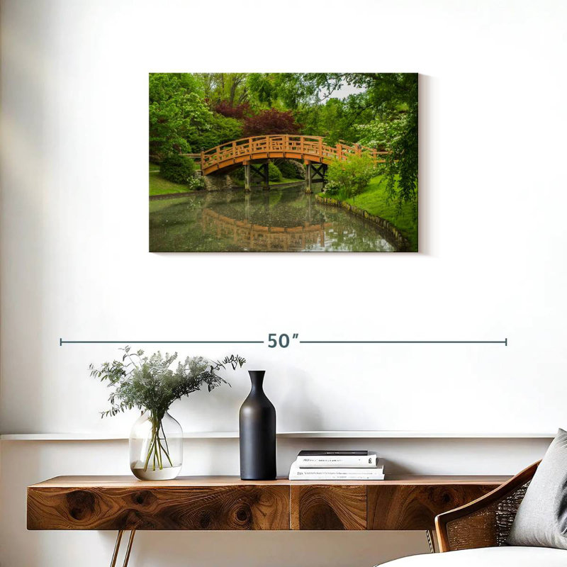 Pont de jardin japonais Sireci, H 20 po x l 30 po