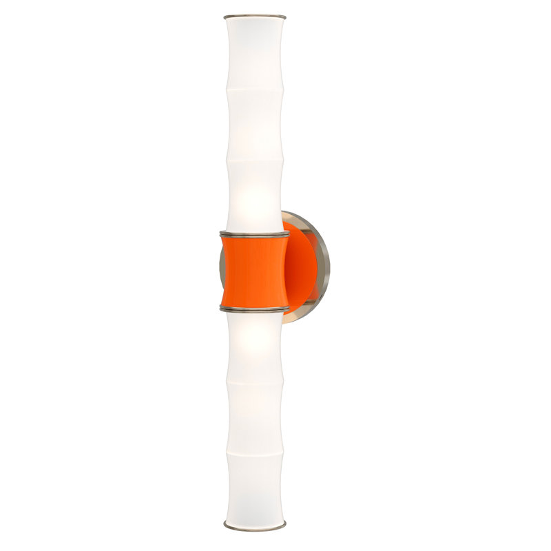 Kane 2 - Light Up/Down Wall Sconce, Pumpkin/Silver