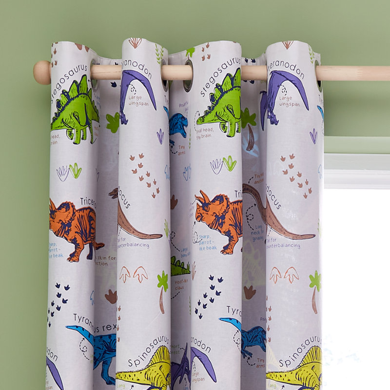 Prehistoric Dinosaurs Two Panel Curtains
