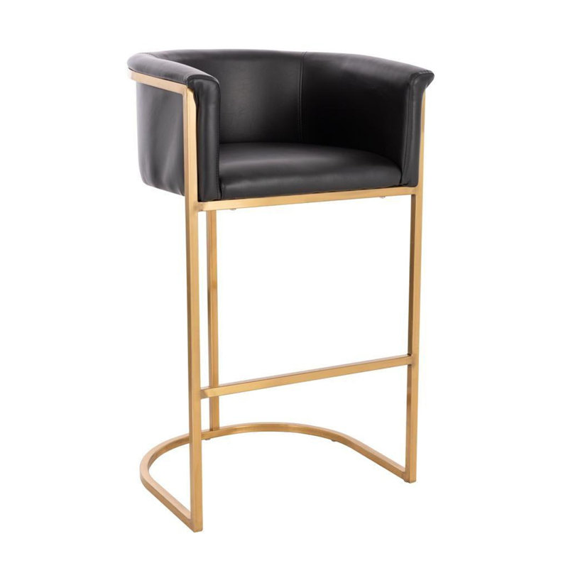 Tabouret de comptoir 25 po Madteos, Noir