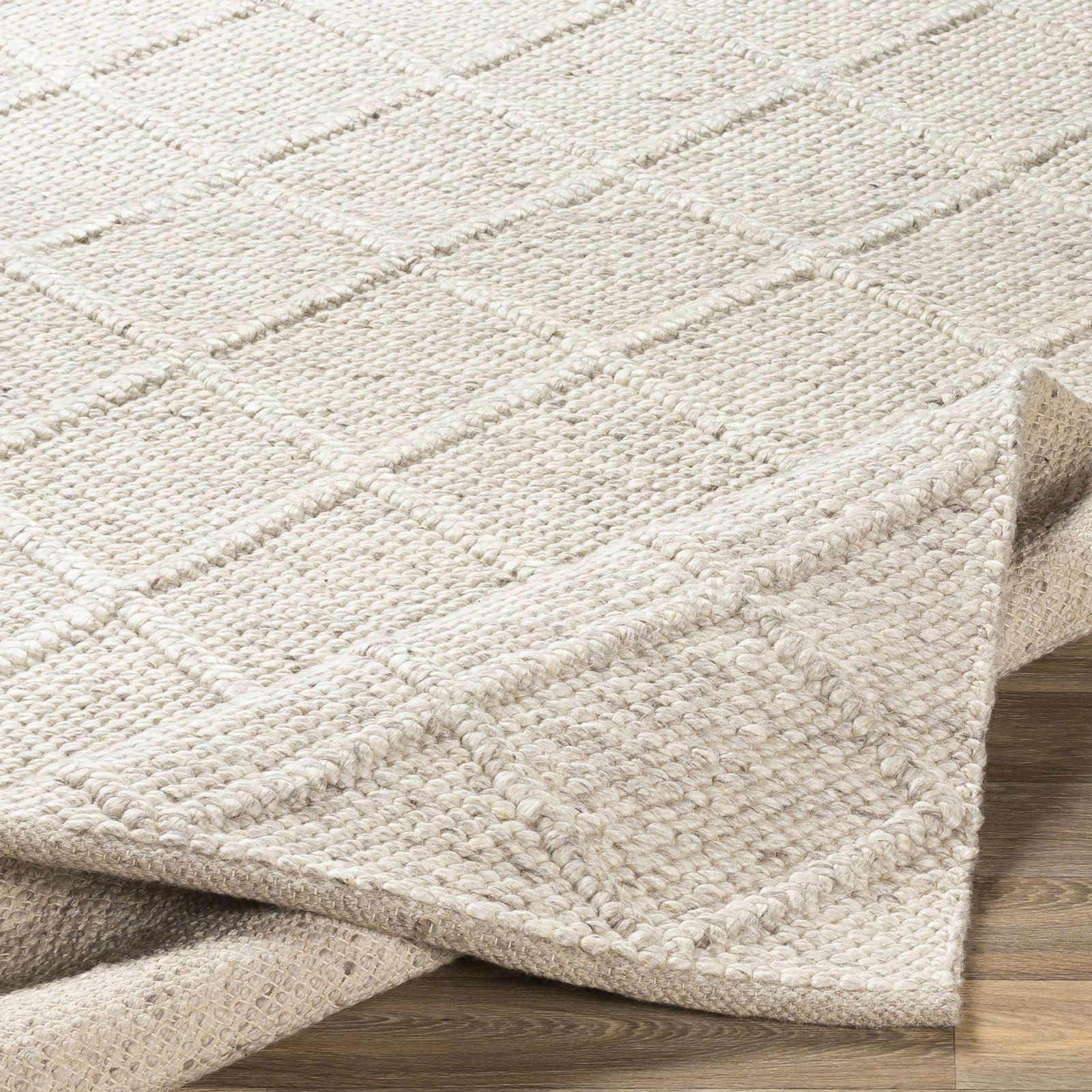 Gray Flatweave Geometric Rug, Runner 2'6" x 8'