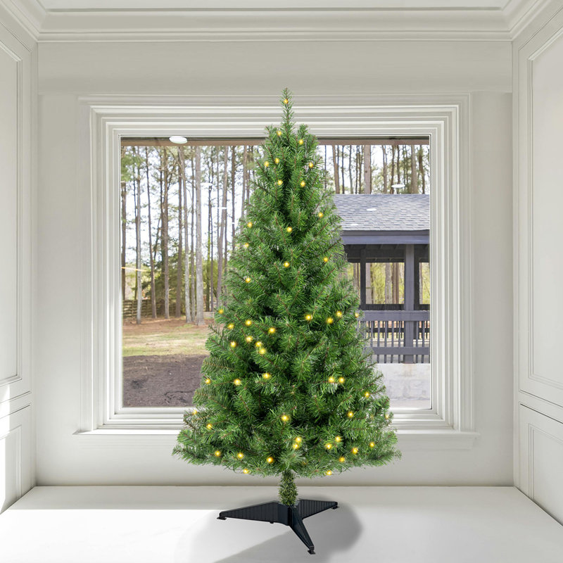 4ft Artificial Christmas Tree Prelit with Stand