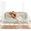 Nouveau lit double pour chien paresseux pour faire la sieste et regarder la télévision très grand canapé de plancher 2 en 1 chenille beige vidéo fournie lecture 5 positions réglables-130844857