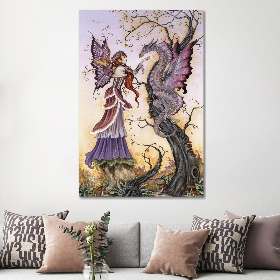 The Dragon Charmer by Amy Brown - Wrapped Canvas Painting