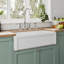 Whitehaus Collection Reversible Fireclay Kitchen Sink with Grid: Three Edge Frame, Plain Front Apron-214787919