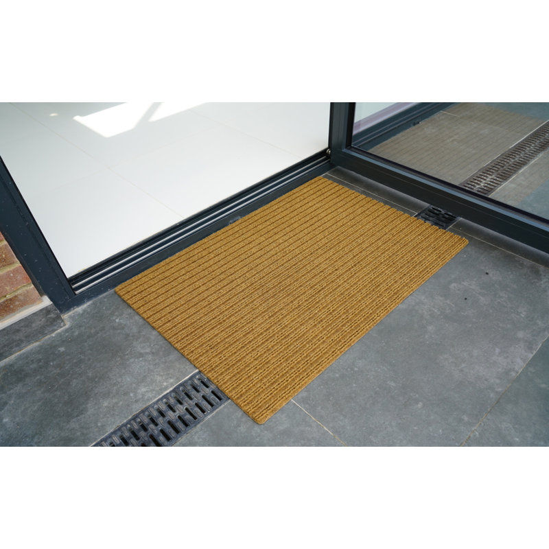 Amileah Non-Slip Doormat, Beige, Rectangle 50 x 80cm
