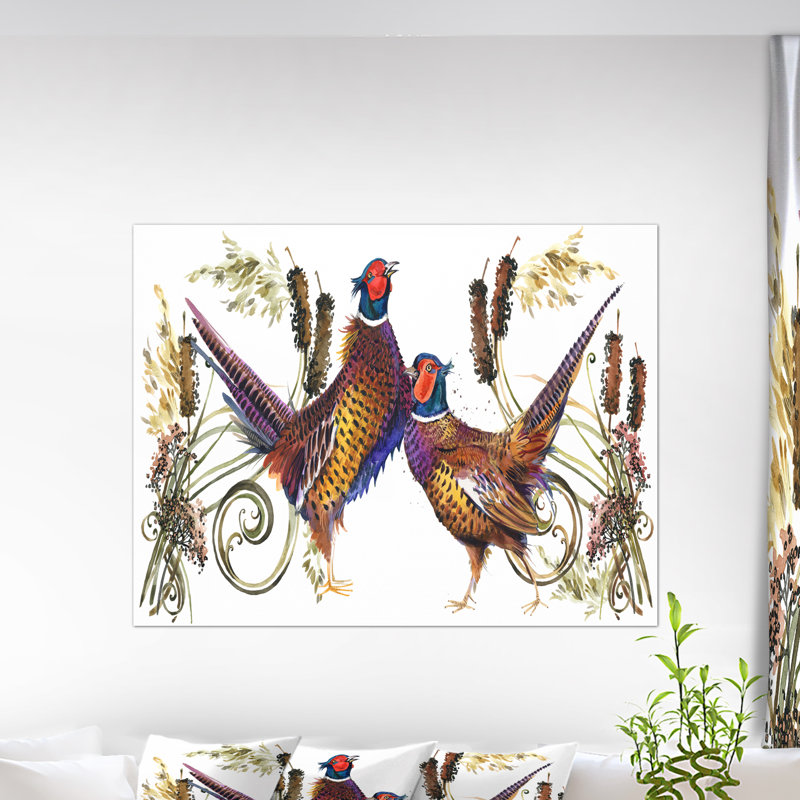 « group of oiseau », impression d’art graphique, H 30 po x l 40 po x P 1,5 po, Toile tendue