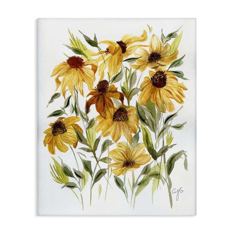 Art mural sur toile Wild Rudbeckia Wild par Alexandria Gilbert Kincaid, H 30 po x l 24 po