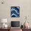 Abstrait bleu azur sur toile, art abstrait bleu sarcelle -424949137-424949150