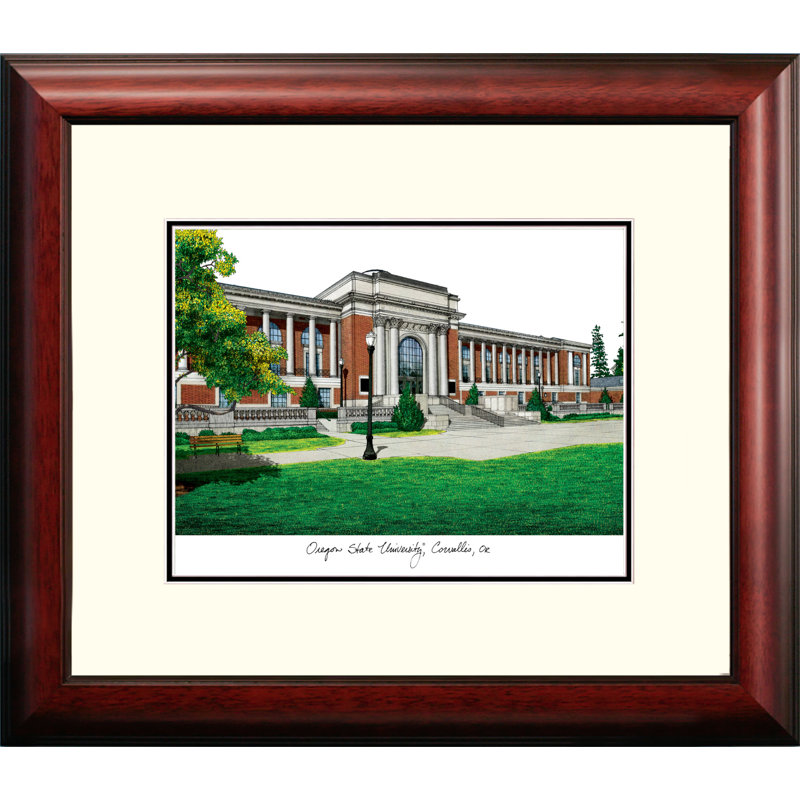 NCAA Alumnus Lithograph - Reproduction de souvenirs sur papier encadré, Ohio State Buckeyes