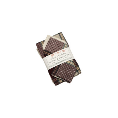 Katzir Cotton Waffle Kitchen Towel Linen Set