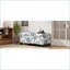 Repose-pieds avec rangement à motif floral et repose-pieds multifonctionnel pour le salon / la chambre à coucher | Noir | Bois-1970871898
