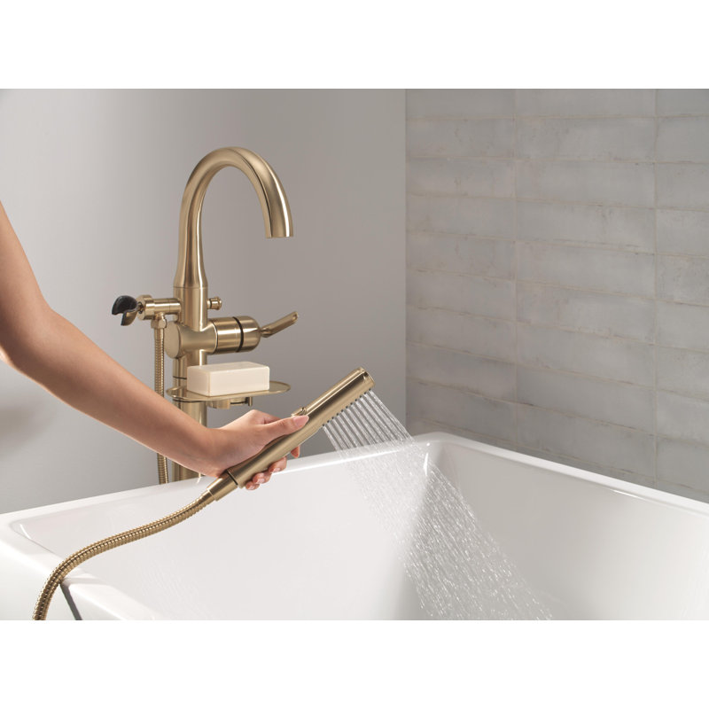 Floor Mount Tub Filler Trim, Lumicoat® Champagne Bronze