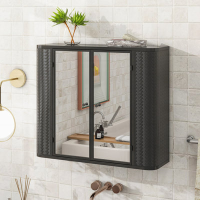 Armoire de salle de bain murale avec miroir