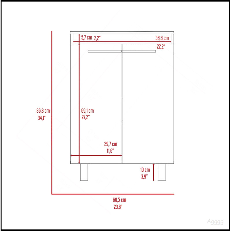 Ensemble de salle de bain 2 pièces blanc
