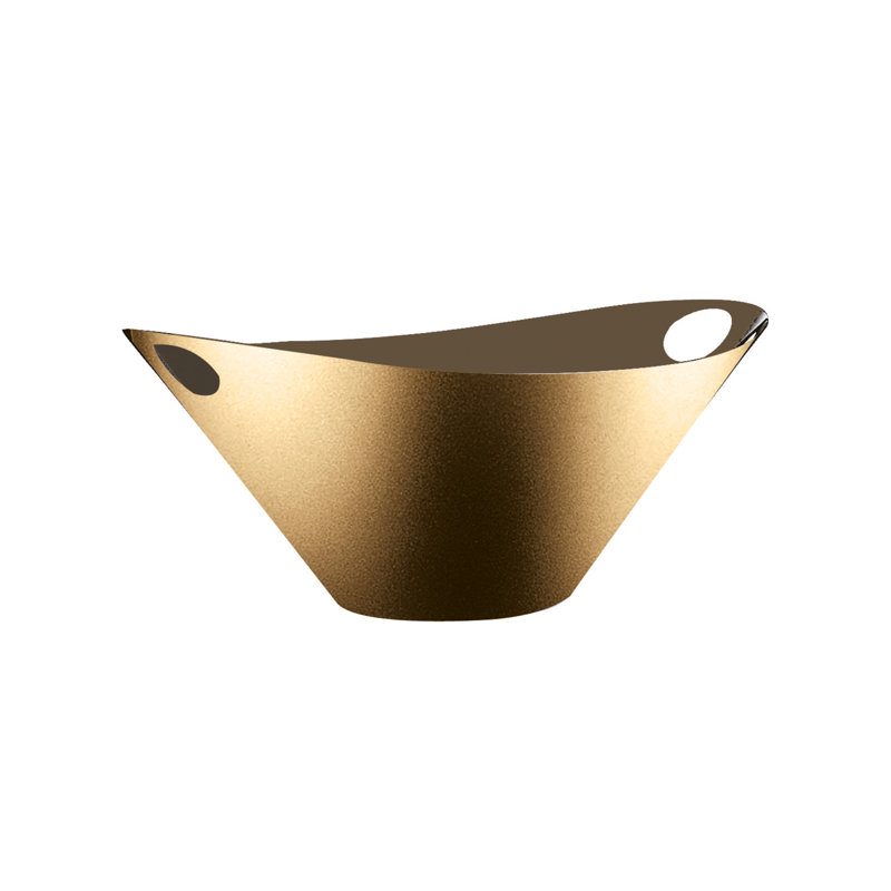 Tendence Sparkling Wine Cooler with Fretworked Handles 15.6" - 1 Piece - Black Gold, Ice Gold