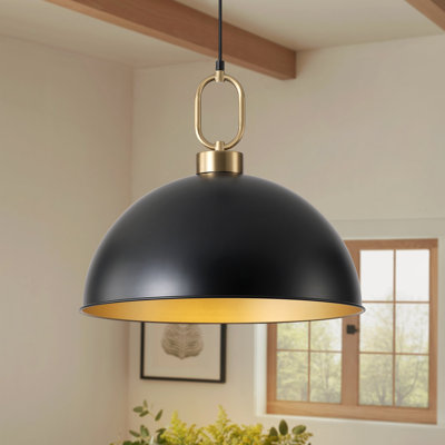 Worthing 1-Light Modern Farmhouse Single Dome Kitchen Island Pendant Light