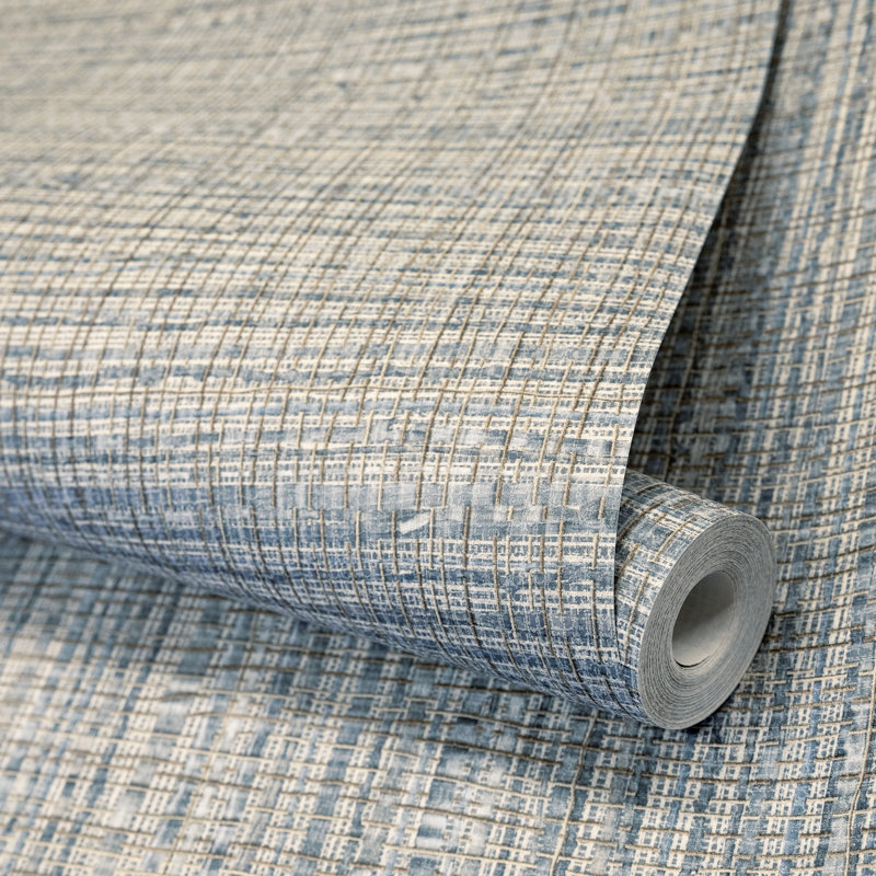 Salt Fondo Wild Grass Effect Wallpaper Roll, Navy