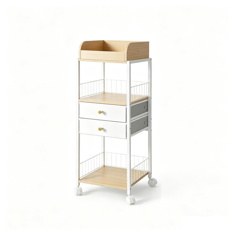 Makeup Organiser Trolley with Drawers, Large Rolling Vanity Unit