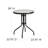 Amlie 23.75" Round Tempered Glass Metal Table with Smooth Ripple Design Top-1556893403