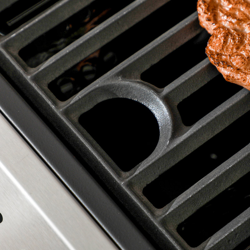 Outsunny 4 - Burner Free Standing Propane Gas Grill with Side Burner