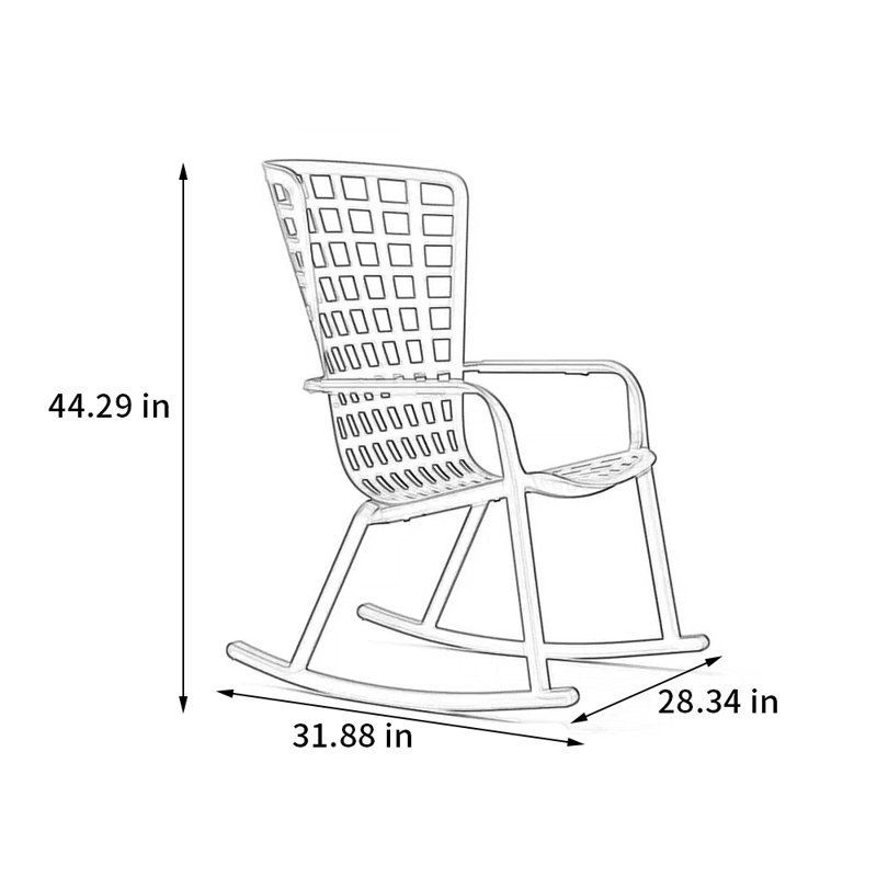 Chaise berçante de balcon, Blanc